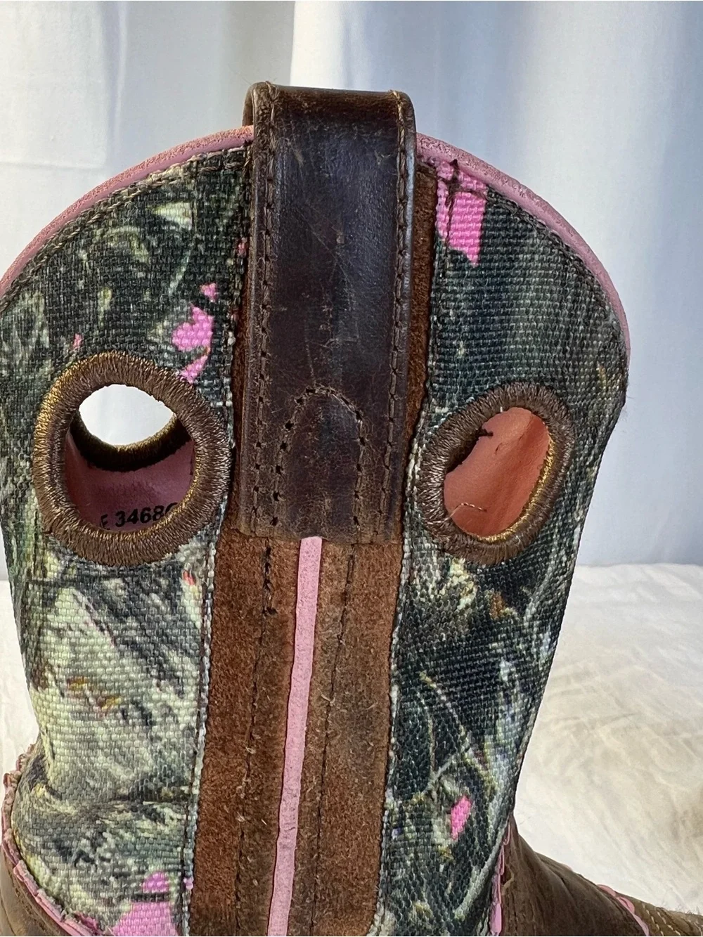 Smoky Mountain Little Girls sz9.5 Pink Camo & Brown Western Boots Style# 3468C